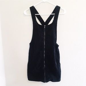 Black overall dress